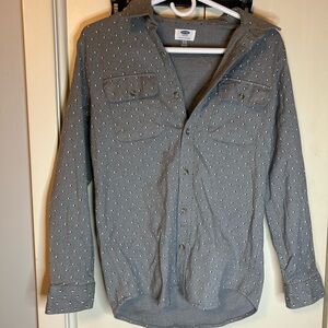 Old Navy Gray Casual Button Down Shirt